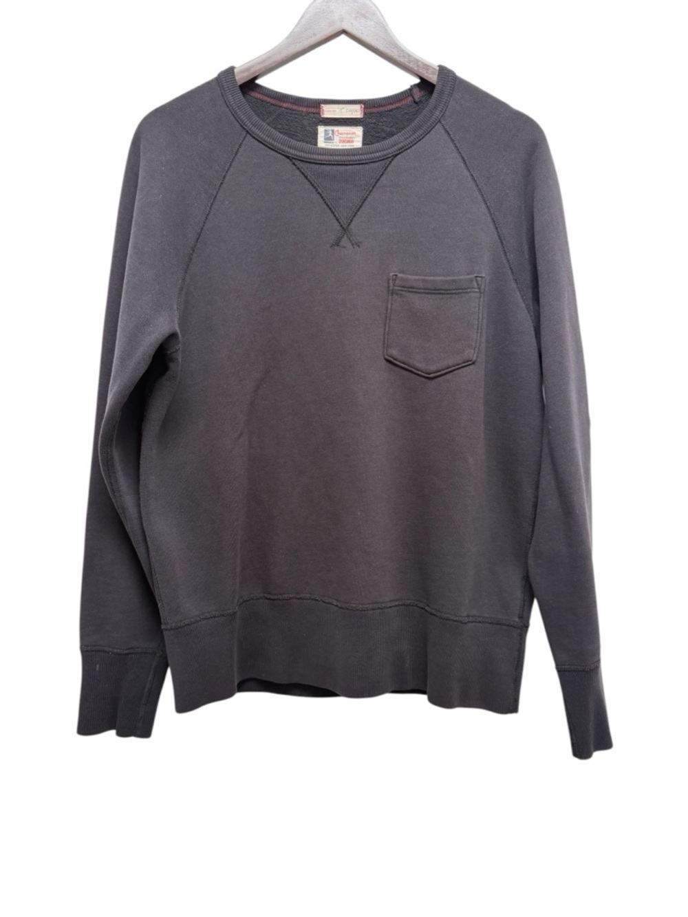 Todd Snyder x Champion Pocket Faded Black Sweatshirt Size Small